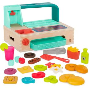 B. toys- Mini Chef - Pizza-n-Pasta Playset- Pretend Play Pizza & Pasta Play Set – Play Food & Role-Play Accessories- Food Toys for Kids – 3 Years +