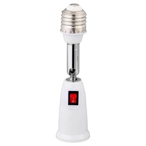 Light Bulb Socket Splitter 1 to 2,Dual E26/E27 360 Degrees Adjustable LED Light Bulbs Socket Convert to one E27 Connector,180 Degree Bendable with Switch Control