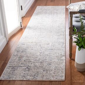 SAFAVIEH Webster Collection Runner Rug - 2'6" x 10', Grey & Beige, Distressed Viscose Design, Ideal for High Traffic Areas in Living Room, Bedroom (WBS310G)
