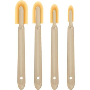 Gisafai 4 Size Set Rubber Caulking Tool Silicone Caulking Caulk Finishing Tool Caulking Kit Caulking Tips Set Caulk Applicator Tool with ABS Handle Grip for Brick Skirting Kitchen Bathroom