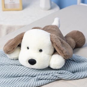 MIAOHAHA SHAFISH Plush Puppy Toy Cute Stuffed Animal Dog, Kids Plush Toy Pillow, Lifelike Soft Light Brown Dog Cuddly Toy Gift for Kids/Girls(40cm/15.7in)