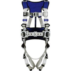 3M DBI-SALA ExoFit X100 Comfort Construction Positioning Safety Harness with Weight Distribution, OSHA, ANSI, 2 D-Ring Connections, Quick Connect Leg and Chest Buckles, Zinc Plated Steel, 1401051, M