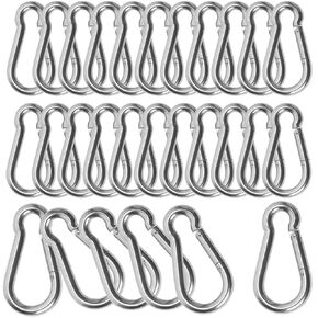 20Pack 4'' Spring Snap Hook, M10 3/8Inch Galvanized Steel Carabiner Clips for Hammock Swing Hammock Gym Outdoor, 770LBS Holding Capacity Metal Spring Clips Link Buckle for Camping Fishing