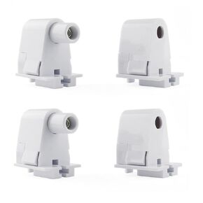 ZYAMY 2 Pairs of Single Pin FA8 Base Lamp Socket Connector High Voltage Lamp Base PC Plastic Lighting Accessories Lamp Socket for Tube Aging Used for LED Fluorescent Tube LED Lamp Tube