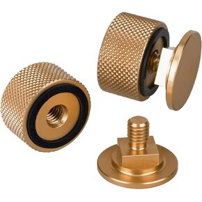 3mirrors Welding Hood (Pipeliner) Helmet Fasteners Gold Headgear Replacement Parts Accessories Screws Flip Hood Aluminum - Anodized w/Silicone Washer 1 Pair