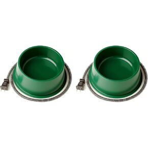 Farm Innovators 1.5 Gallon 60 Watt Electric Powered Heated Pet Water Bowl with Thermostatic Control and Anti Chew Cord, Green