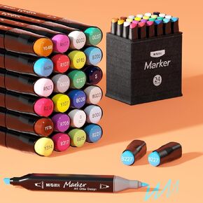 M&G Colored Markers, 168-color Double Tipped Alcohol Markers, Chisel & Fine Alcohol-based Art Marker Set for Kids Adults Coloring Illustration, Great Value Pack for Students' Art Class