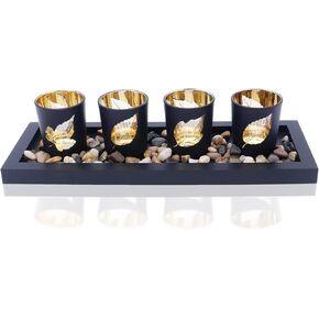 Candlestick Holders Candlelight Christmas Decoration Black Hollow Candlestick Wooden Letter Home Creative Set Candle Cup Crafts Decorative Ornaments