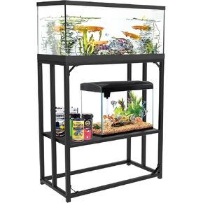 Fumingpal 40 Gallon Aquarium Stand - Adjustable Fish Tank Stand, Heavy Duty Metal Reptile Tank Stand for Accessories Storage, Turtle Breeder Tank Rack, 36.5" x 18.5" x 29.5" in Kuwait