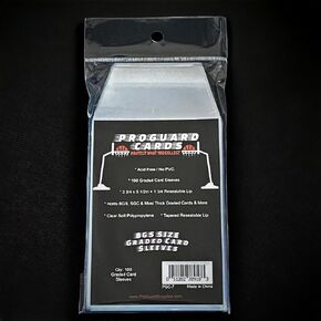 ProGuard Cards BGS Graded Card Sleeves 100 Graded Card Sleeves for BGS & SGC Slabs & More