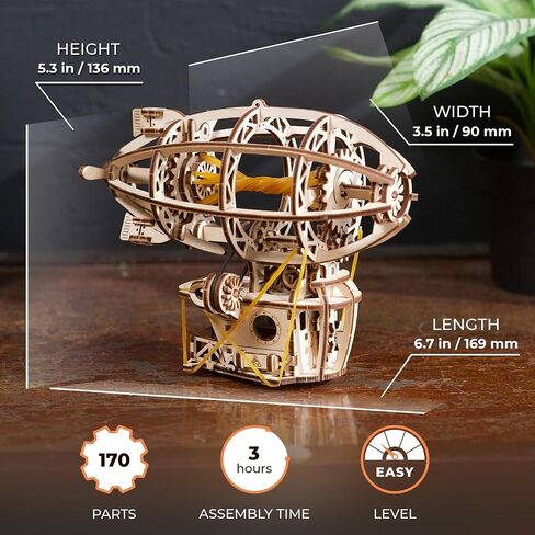 UGEARS Mini Locomotive - 3D Mechanical Wooden Puzzle Train Kit - Ugears Wooden 3D Puzzles for Adults to Build - DIY Wooden Train Model Puzzles for Teens - Small Train Brain Teaser - Building Kits in Saudi Arabia