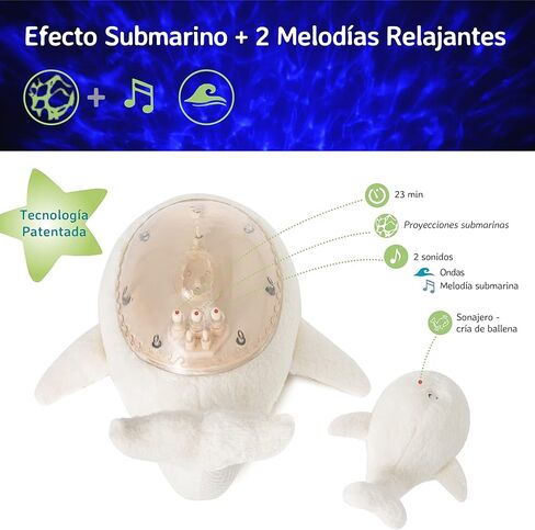 ضوء ليلي لجهاز عرض المحيط Cloud b مع أصوات بيضاء مهدئة | إعدادات قابلة للتعديل وإيقاف تلقائي | Tranquil Turtle™ - أكوا in Kuwait