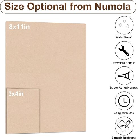 Numola Leather Repair Patch 8×11inch Self-Adhesive Leather Repair Tape, Scratch/Holes Vinyl Repair Kit for Couch, Car Seat, Sofas, DIY Furniture Upholstery, Chair, Jackets, First-aid (Sandy Yellow) in Kuwait
