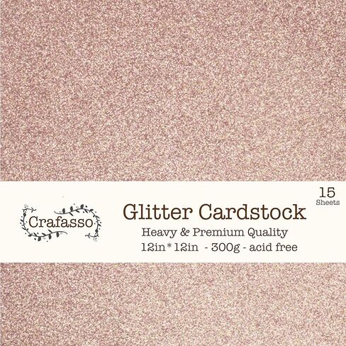Crafasso 12" x 12" 300gms heavy & premium cardstock, 15 sheets, hot pink in Kuwait
