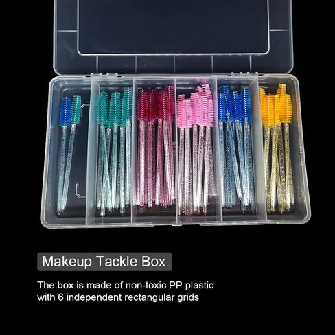 Vidifor 2 Packs 8-Compartments Art Supply Container, Clear Plastic Organizer Box with Dividers for Crafts Jewelry Fishing Tackles Hardware Metal in Saudi Arabia