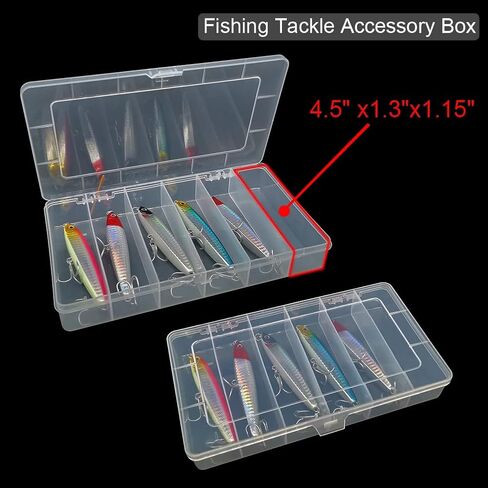Vidifor 2 Packs 8-Compartments Art Supply Container, Clear Plastic Organizer Box with Dividers for Crafts Jewelry Fishing Tackles Hardware Metal in Saudi Arabia