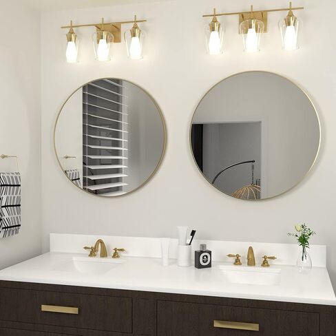 مرآة تيتانيوم مستديرة مقاس 30 بوصة من B&C، إطار من الألومنيوم باللون الرمادي الداكن مقاس 1-9/16 بوصة، مرآة مكياج دائرية للجدار، مرآة دائرية للحمام/المدخل/غرفة النوم/غرفة المعيشة/غرفة الغرور in Kuwait