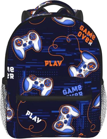 Kid's Mini Backpack 12 inch Black and White Racing and Checkered Pattern Backpack Schoolbag Preschool Kindergarten Children Bag Nursery Travel Bag for Toddler Boys Girls Age 3-7 in Saudi Arabia