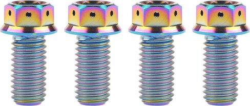 Titanium Flange Hex Head Bolt M8 15 20 25 30 35 40 45 50 55 60mm Screws Pack of 4 (M8x35mm, Silver) in Saudi Arabia