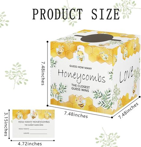 Azbuk Guess How Big Is Mommy's Belly Game, 50 Floral Crown Theme Measure Mommy's Belly Guessing Cards with 3 Measuring Tape and 1 Collection Box, Baby Shower Activity Decorations Supplies in Saudi Arabia