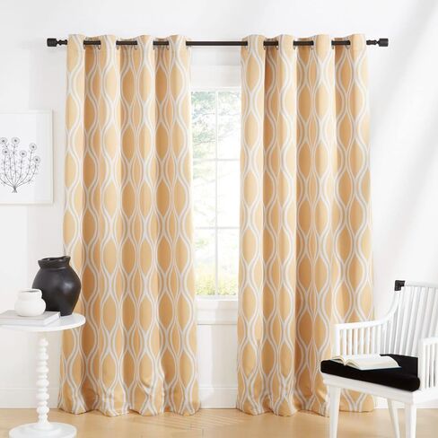 Exclusive Home Alfie Room Darkening Blackout Grommet Top Curtain Panel Pair, 52"x96", Black Pearl, Set of 2 in Saudi Arabia