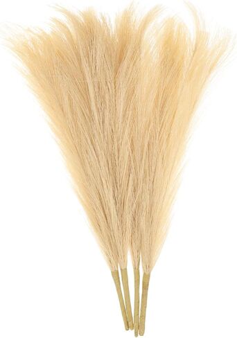 uxcell 4pcs Faux Pampas Grass 17 Inch 6 Stem Artificial Fake Dried Pampas Grass Decor for Floor Vase Filler, Wedding Decoration, Home Decoration, Old Blue in Saudi Arabia