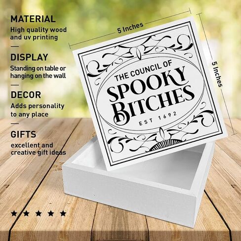 Witchy Tarot Desk Decor Wooden Box Sign, The Lovers, Boho Celestial Witchy Decor for Home Bedroom Living Room Mystical Astrology Decoration Witchy Gifts for Women Teens Friends Girls in Saudi Arabia