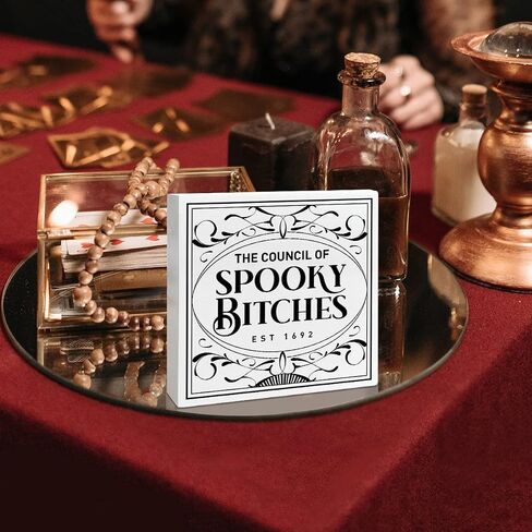 Witchy Tarot Desk Decor Wooden Box Sign, The Lovers, Boho Celestial Witchy Decor for Home Bedroom Living Room Mystical Astrology Decoration Witchy Gifts for Women Teens Friends Girls in Saudi Arabia