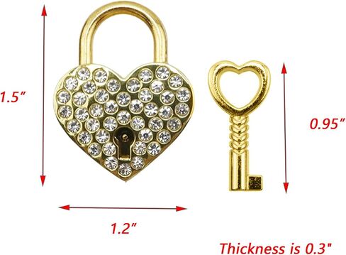 Dnyta 2pcs Small Heart Shaped Padlock Red Cute Padlock with Key Cute Padlock for Jewelry Box Handbag Storage Box or Diary Book in Saudi Arabia