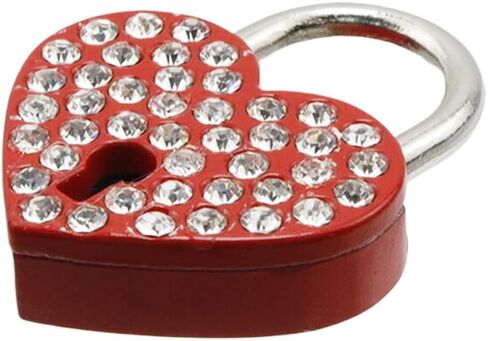 Dnyta 2pcs Small Heart Shaped Padlock Red Cute Padlock with Key Cute Padlock for Jewelry Box Handbag Storage Box or Diary Book in Saudi Arabia