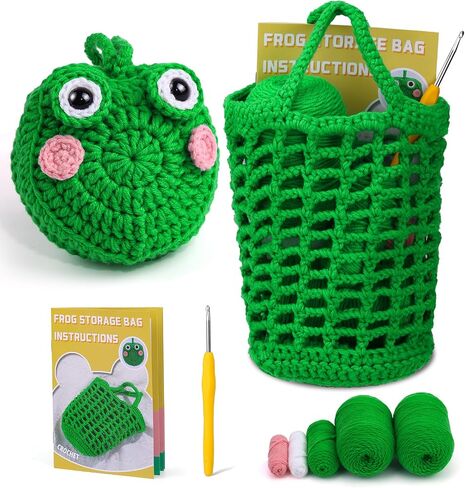 Crochet Kit for Beginners with Yarn, Knitting Kit with Step-by-Step Instructions Complete Crochet Starter Kit with Basic Crochet Introduction for Adults Crocheting DIY Crafts Christmas Decoration in Kuwait