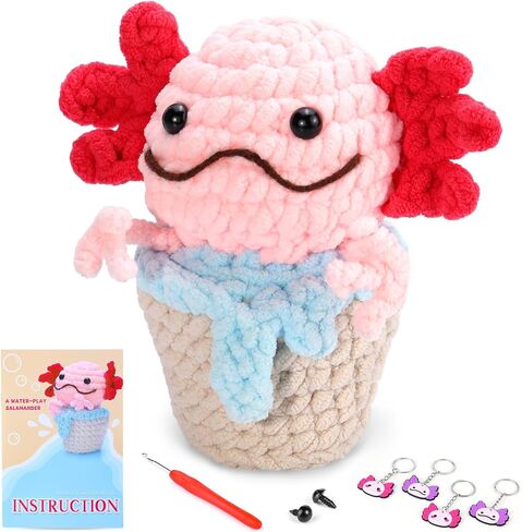 Crochet Kit for Beginners with Yarn, Knitting Kit with Step-by-Step Instructions Complete Crochet Starter Kit with Basic Crochet Introduction for Adults Crocheting DIY Crafts Christmas Decoration in Kuwait