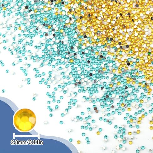 Sasylvia 300000 جهاز كمبيوتر شخصى 60 لون الماس اللوحة الخرز 2.8 مم الماس الفن الخرز الراتنج جولة الماس النقاط إعادة ملء الخرز التدريبات استبدال أحجار الراين المسطحة لملحقات الماس DIY (اللون الكلاسيكي) in Kuwait