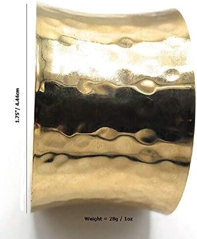 حلقات مناديل نحاسية مطروقة مقعرة، مجموعة من 6 in Kuwait