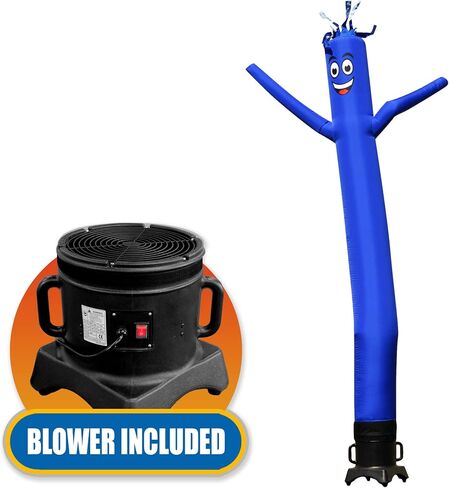 Sky Dancers Inflatable Tube Man Set - 10 Feet Tall Wacky Inflatable Tube Guy with 1/2 HP Blower - Blue in Saudi Arabia