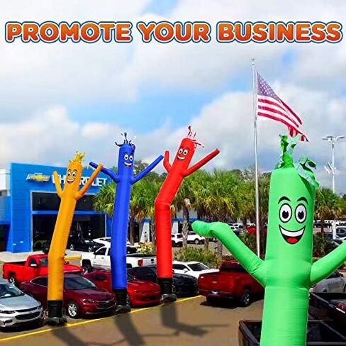 Sky Dancers Inflatable Tube Man Set - 10 Feet Tall Wacky Inflatable Tube Guy with 1/2 HP Blower - Blue in Saudi Arabia