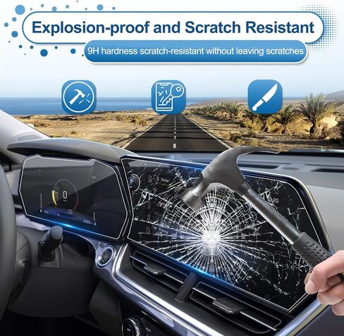 (2pcs) 2024 2025 2026 Trax Screen Protector for Chevy Trax (Only for LS/1RS) 8-inch Touch Screen, 2026 2025 Chevy Trax Accessories Touch Sensitive High Clarity Protective Film 8"-Navi in Kuwait