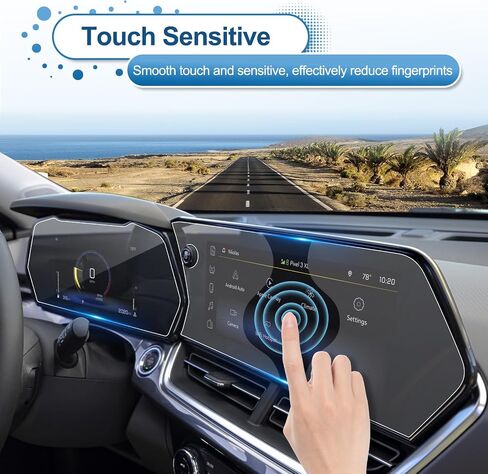 (2pcs) 2024 2025 2026 Trax Screen Protector for Chevy Trax (Only for LS/1RS) 8-inch Touch Screen, 2026 2025 Chevy Trax Accessories Touch Sensitive High Clarity Protective Film 8"-Navi in Kuwait