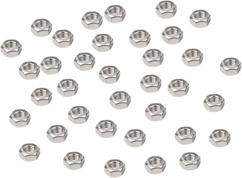 50-Pack Small 3mm M3-0.5 304 Stainless Steel Hex Nuts by IMScrews - Rust-Resistant Hardware for Home Repairs and Projects in Saudi Arabia