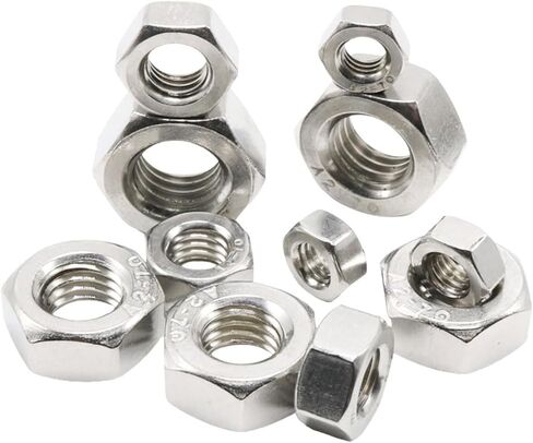 50-Pack Small 3mm M3-0.5 304 Stainless Steel Hex Nuts by IMScrews - Rust-Resistant Hardware for Home Repairs and Projects in Saudi Arabia