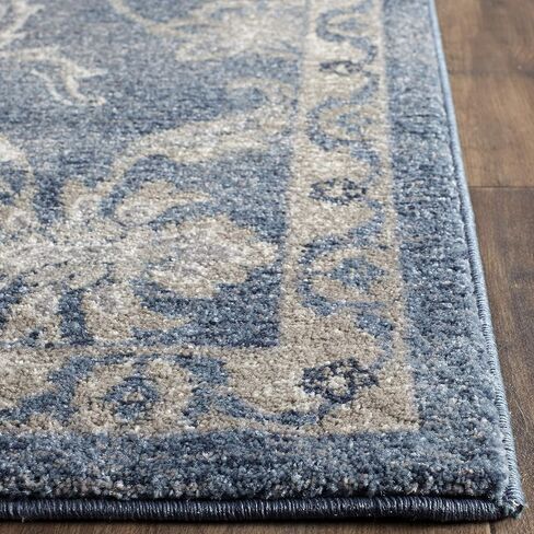 مجموعة SAFAVIEH Sofia 2'2" x 10' أزرق / بيج SOF386C عتيق شرقي متعثر غير قابل للتساقط، سجادة غرفة المعيشة، مدخل الردهة، غرفة النوم، عداء in Saudi Arabia