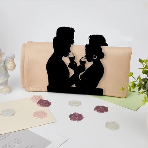 SUPERDANT Napkin Holder for Tables Couple Metal Napkin Dispenser for Kitchen Vintage Wine Glasses Drink Tabletop Tissue Stand Rustic Cloth Napkins Holders for Wedding Restaurants Hotel Bar Party Decor in Saudi Arabia