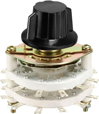 uxcell 2P11T 2 Pole 11 Throw 2 Deck Band Channel Rotary Switch Selector with Plastic Knob in Saudi Arabia