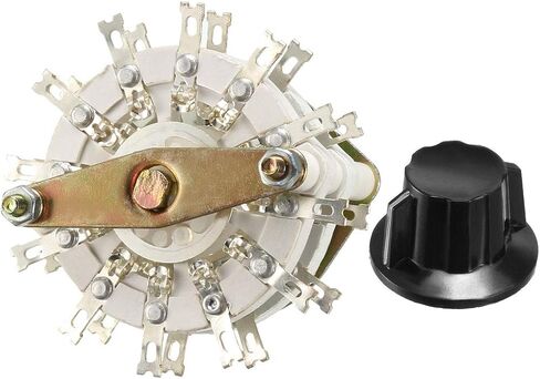 uxcell 2P11T 2 Pole 11 Throw 2 Deck Band Channel Rotary Switch Selector with Plastic Knob in Saudi Arabia