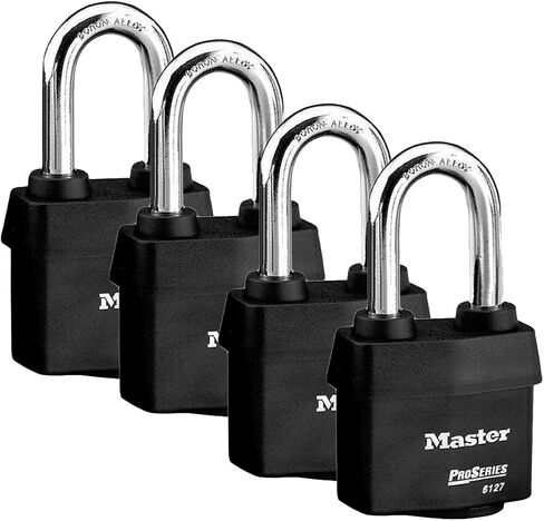 Master Lock - Four (4) High Security Pro Series Padlocks 6127NKALH-4 w/BumpStop Technology in Saudi Arabia