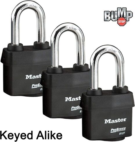 Master Lock - Four (4) High Security Pro Series Padlocks 6127NKALH-4 w/BumpStop Technology in Saudi Arabia