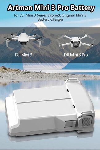 Artman Mini 3 Pro Battery Plus 3850mAh 2-Pack Battery & Mini 3 Pro Two-Way Charging Hub, Compatible with DJI Mini 3/Mini 3 Pro, 47 Mins Max for DJI Mini 3 Battery in Saudi Arabia
