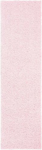 SAFAVIEH Primo Shag Collection Runner Rug - 2'2" x 6', Light Pink, Solid Design, Non-Shedding & Easy Care, 1.2-inch Thick Ideal for High Traffic Areas in Living Room, Bedroom (PRM300U) in Saudi Arabia