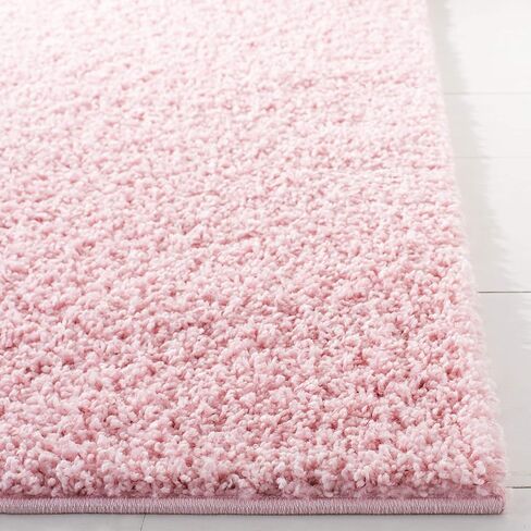 SAFAVIEH Primo Shag Collection Runner Rug - 2'2" x 6', Light Pink, Solid Design, Non-Shedding & Easy Care, 1.2-inch Thick Ideal for High Traffic Areas in Living Room, Bedroom (PRM300U) in Saudi Arabia