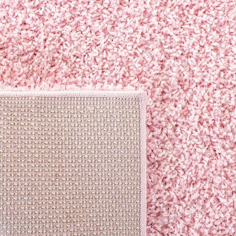 SAFAVIEH Primo Shag Collection Runner Rug - 2'2" x 6', Light Pink, Solid Design, Non-Shedding & Easy Care, 1.2-inch Thick Ideal for High Traffic Areas in Living Room, Bedroom (PRM300U) in Saudi Arabia
